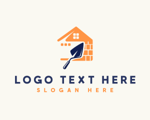 Laborer - Masonry Trowel Plaster logo design