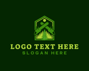 Woodwork Chainsaw Forest Logo