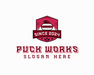 Puck - Hockey Sports Tournament logo design