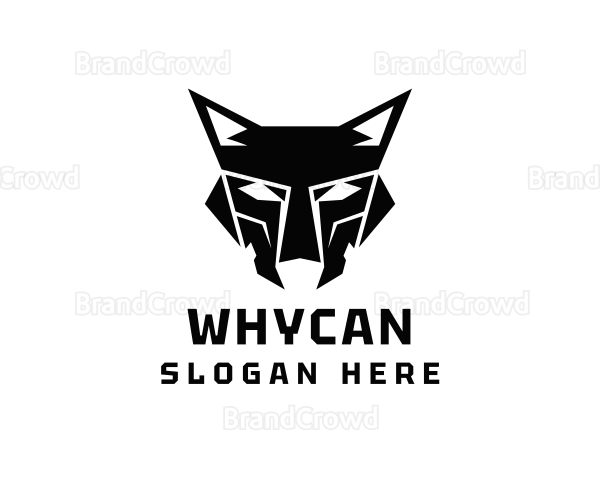 Geometric Wolf Head Logo