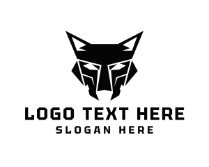 Predator - Geometric Wolf Head logo design