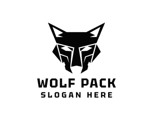 Geometric Wolf Head logo design