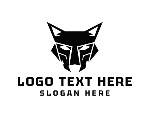 Game - Geometric Wolf Head logo design