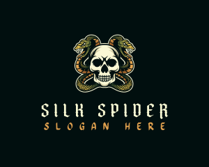 Skull Serpent Snake Logo