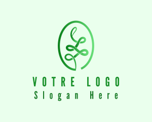 Cute - Green Oval Plant logo design