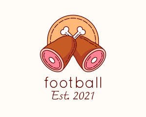 Frozen Goods - Meat Butcher Food logo design