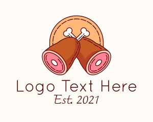 Illustration - Meat Butcher Food logo design