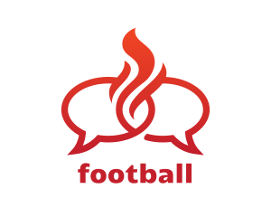 Smoke - Fire Messaging Chat logo design