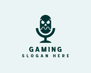 Podcast - Skull Mic Podcast logo design