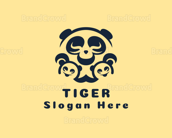 Cute Wildlife Baby Panda Logo