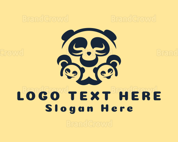 Cute Wildlife Baby Panda Logo