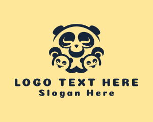 Safari - Cute Wildlife Baby Panda logo design