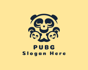 Cute Wildlife Baby Panda Logo