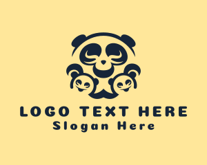 Cute Wildlife Baby Panda Logo