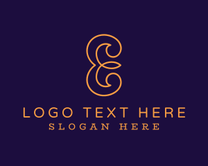 Gold - Decorative Letter E logo design