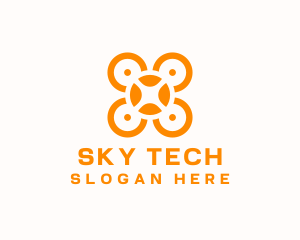 Flying Drone Gadget logo design