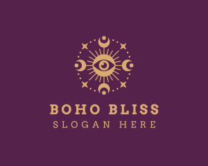 Boho Spiritual Eye logo design