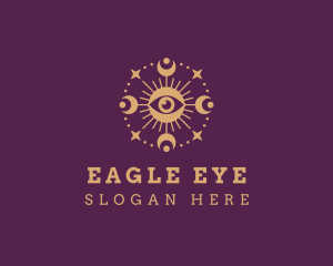 Boho Spiritual Eye logo design