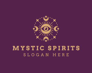 Boho Spiritual Eye logo design