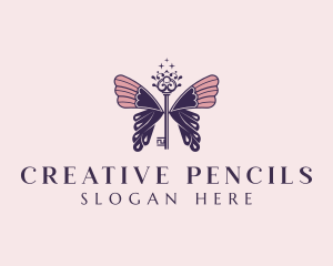 Boutique Butterfly Key logo design