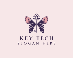 Boutique Butterfly Key logo design