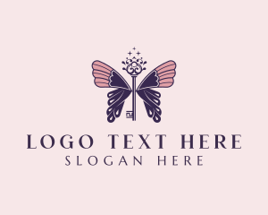 Magical - Boutique Butterfly Key logo design