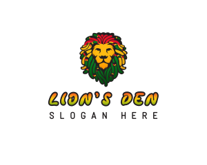 Jamaica Lion Rastafari logo design