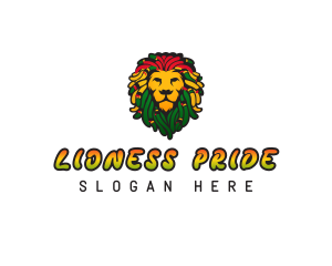 Jamaica Lion Rastafari logo design