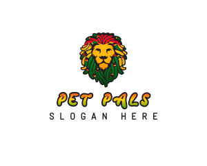 Jamaica Lion Rastafari logo design