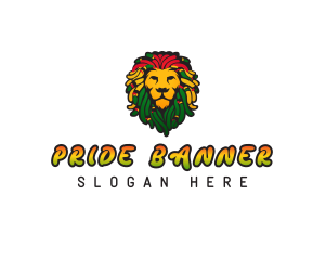 Jamaica Lion Rastafari logo design