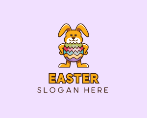 Easter Egg Rabbit logo design