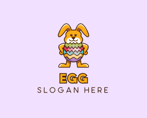 Easter Egg Rabbit logo design