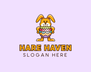 Easter Egg Rabbit logo design