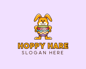 Easter Egg Rabbit logo design