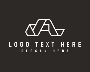 Origami Fold Letter A logo design