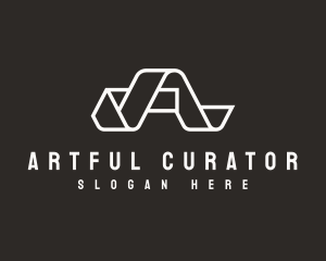 Origami Fold Letter A logo design