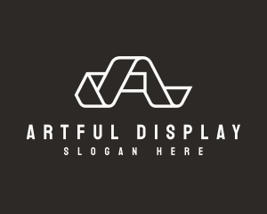 Origami Fold Letter A logo design