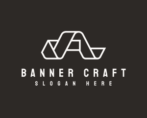 Origami Fold Letter A logo design