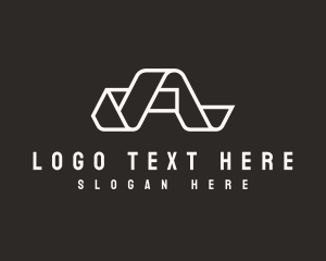 Paper - Origami Fold Letter A logo design