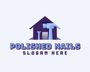 House Hammer Nail logo design