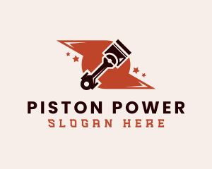 Piston - Piston Automotive Repair logo design