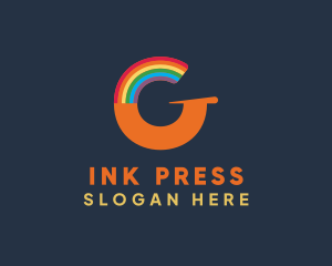 Press - Colorful Letter G Publishing logo design