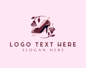 Footwear - Flower Stilettos Fashion logo design