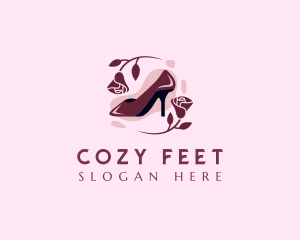 Slippers - Flower Stilettos Fashion logo design