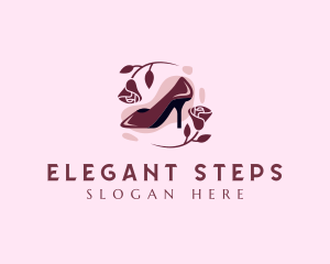 Flower Stilettos Fashion logo design