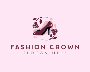 Flower Stilettos Fashion logo design