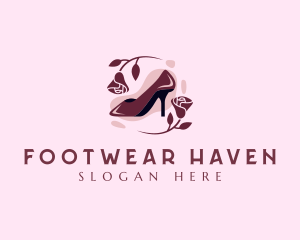 Flower Stilettos Fashion logo design