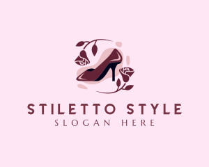 Flower Stilettos Fashion logo design