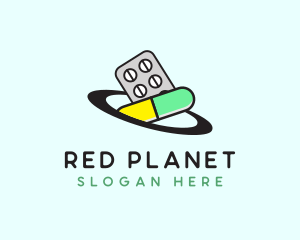 Capsule Drug Planet logo design