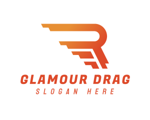 Drag - Rushing Orange R logo design